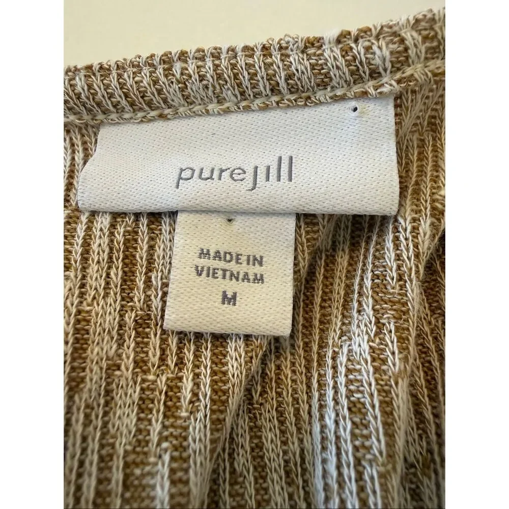 J. Jill Pure Jill 2 Pc. Cardigan +‎ Shell Size M Linen Blend Oversized Lagenlook